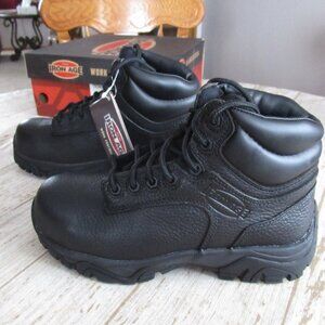 Women's Black Safety Work Boot - Trenchers by Iron Age - Size 6.5M